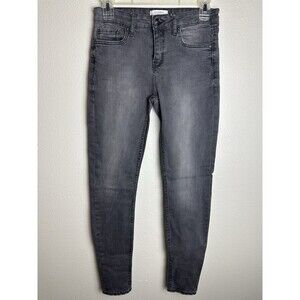 Zara Skinny Jeans Womens Size 4 Gray Distressed Stretch
